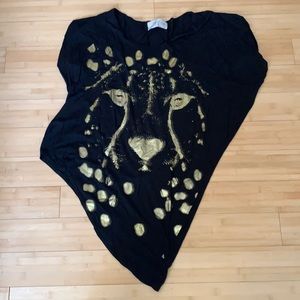 Trash & Luxury Oversized Asymmetric Tiger T shirt